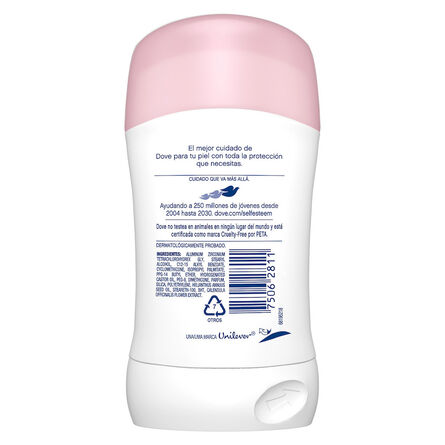 Desodorante en barra Dove Tono Uniforme Rosas para dama 45 gr image number 3