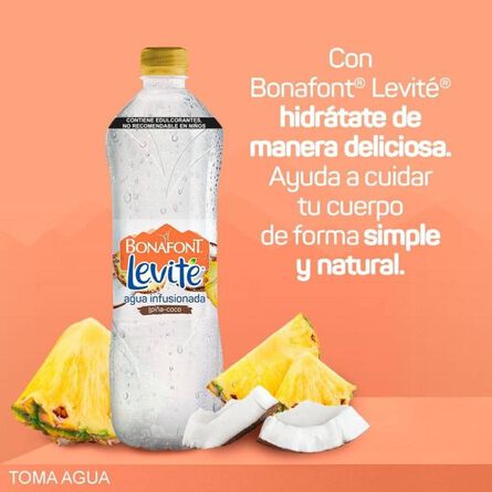 Levité Agua Infusionada con Piña Coco 1 Litro image number 3