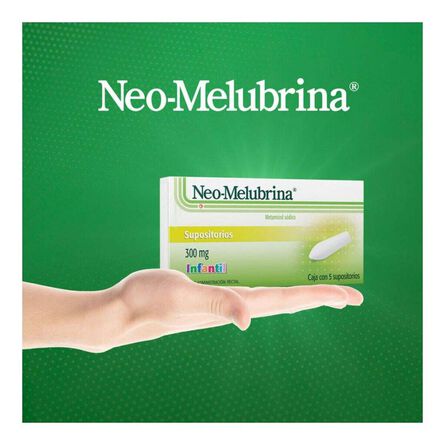 Supositorios Neo Melubrina Infantil 5 supositorios 300 mg image number 3