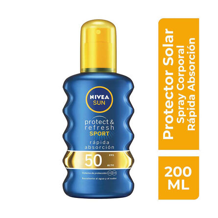 Protector Solar Corporal Nivea Sun Protect & Refresh Sport FPS 50+ 200 ml image number 1