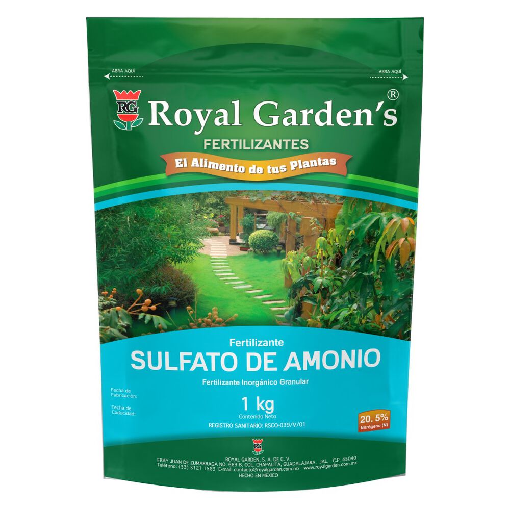 Fertilizan Royal Garden Sulfato Bolsa 1 Kg image number 0