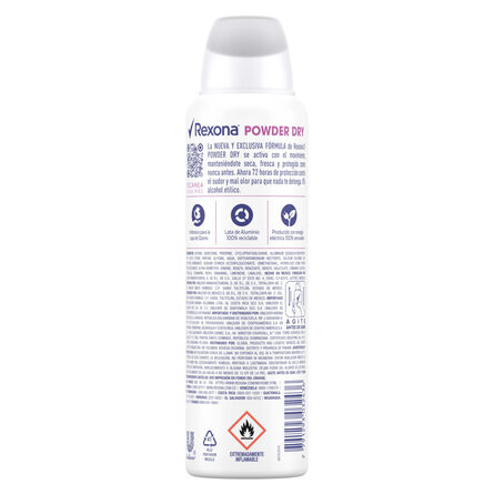 Antitranspirante Rexona Women Powder Dry en Aerosol para Mujer 150 ml image number 1