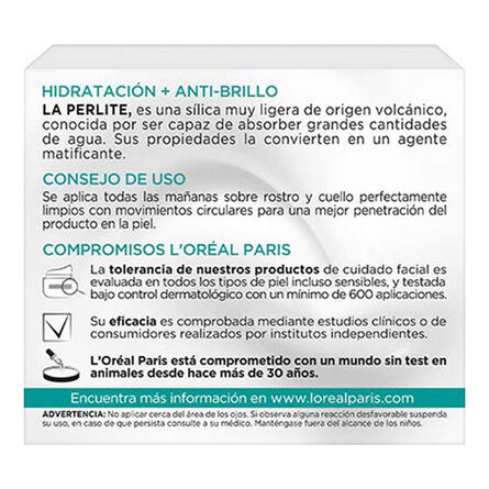 Crema Facial L'Oréal Paris Hidra Total 5 Cuidado Día Matificante 50 Ml image number 5