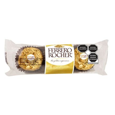 Chocolate Ferrero Rocher 37 Gr Pack Con 3 Piezas image number 0