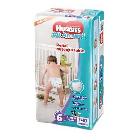 Pañal para Bebé Huggies All Around Unisex, Etapa 6 con 40 Piezas image number 1