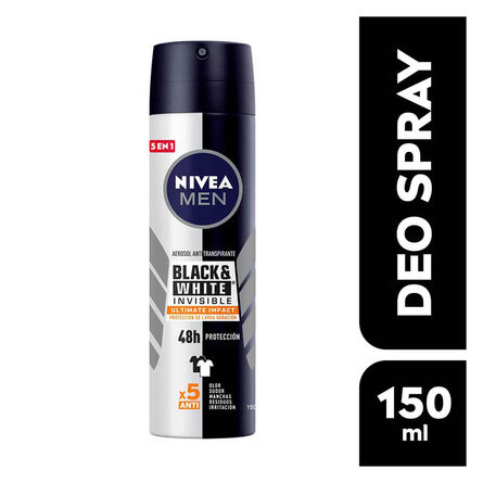 Desodorante Antimanchas Nivea Men Black & White Invisible Ultimate Spray 150 ml image number 1