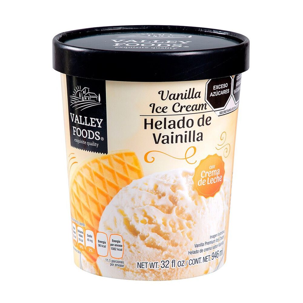 Helado Valley Foods Vainilla 946 ml image number 0