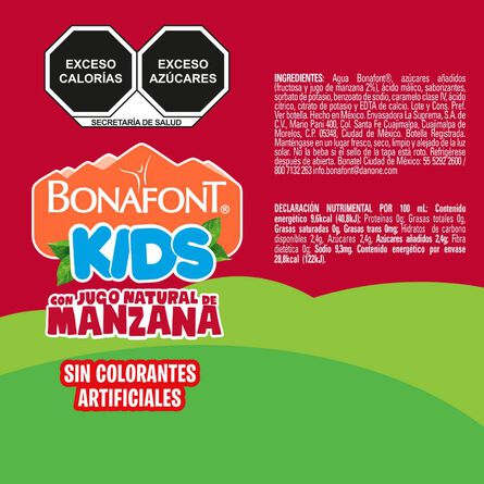Agua Bonafont Kids con Jugo Natural sabor Manzana 6 Pack 300 ml image number 7
