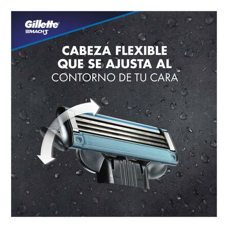 Rastrillo Recargable Gillette Mach3 1 pieza image number 5
