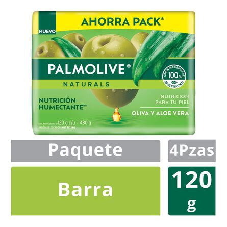 Jabón en Barra Palmolive Naturals Oliva y Aloe Vera Ahorra-Pack 4 Piezas image number 2