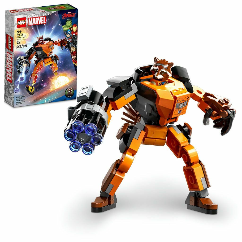 Lego Marvel 76243 Armadura Robótica De Rocket 98 Pzas