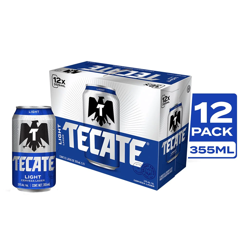 Cerveza Tecate Light 12 Pack 355 ml