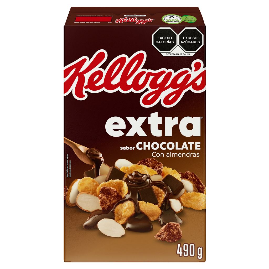 Cereal Kellogg´s Extra Sabor Chocolate con Almendras Caja 490 Gr